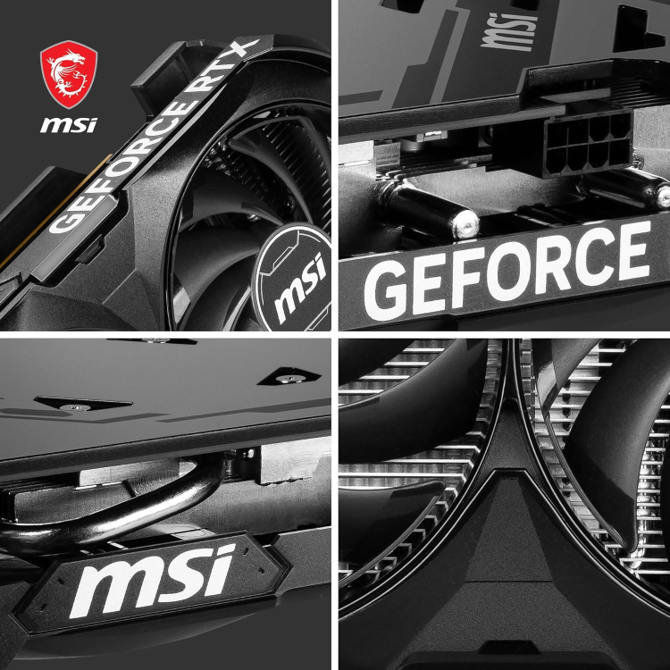 Box Opened MSI GeForce RTX 4060 VENTUS 2X BLACK 8GB OC GDDR6X Graphics Card