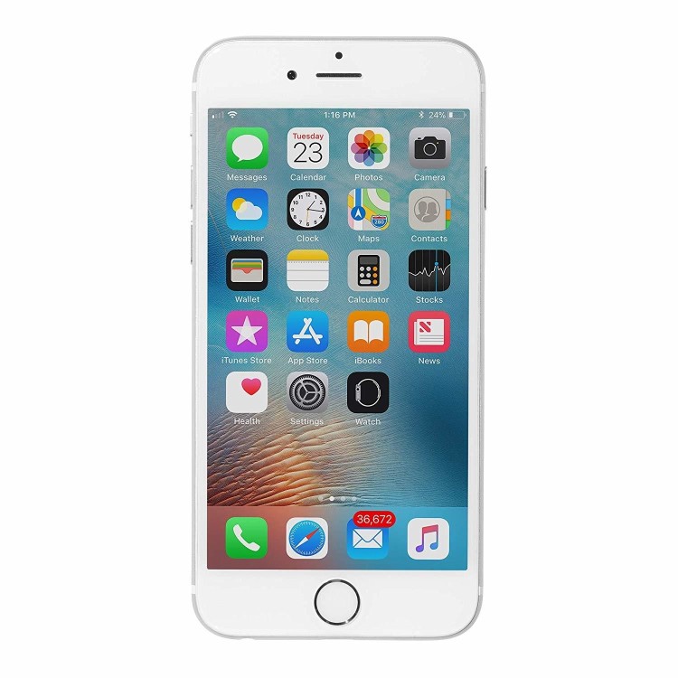 Grade A1 Apple iPhone 6 Silver 4.7" 16GB 4G Unlocked & SIM Free