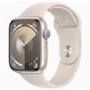 Refurbished Apple Watch Series 9 GPS 45mm Starlight Aluminium Case with Starlight Sport Band  M/L