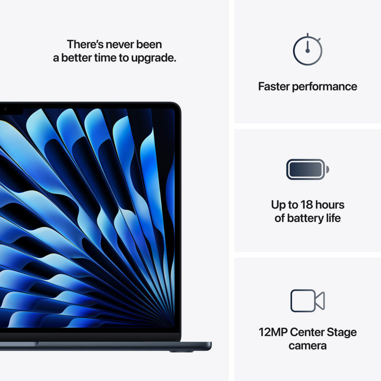 Apple MacBook Air 15 Inch M4 16GB RAM 256GB SSD 2025 - Midnight