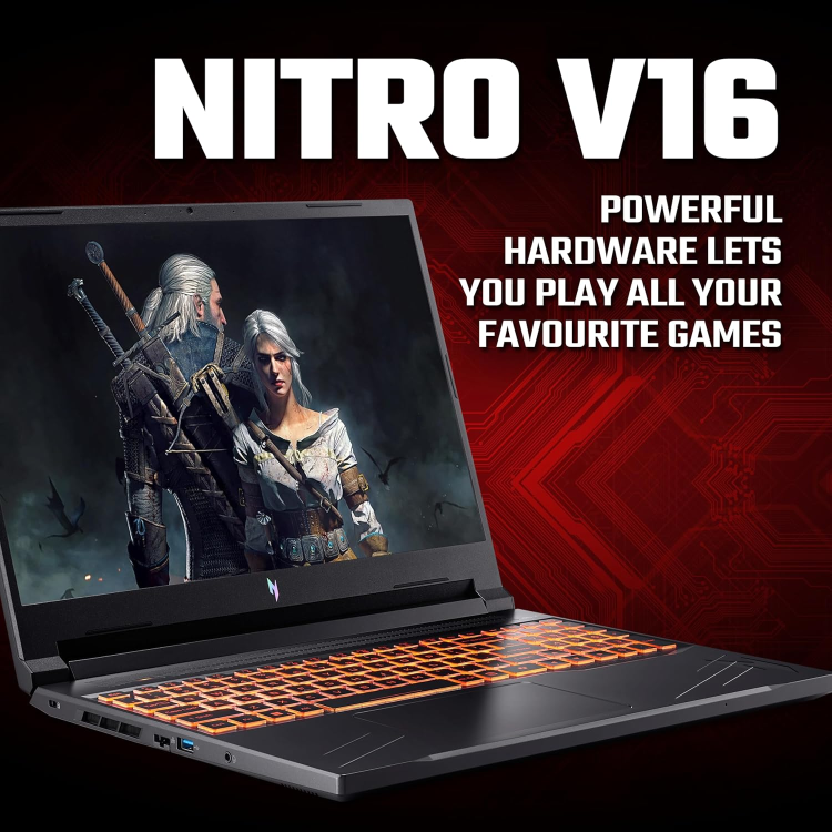 Refurbished Acer Nitro V 16 ANV16-41 AMD Ryzen 5 16GB RAM 512GB SSD RTX 4050 16 Inch 165Hz Windows 11 Gaming Laptop