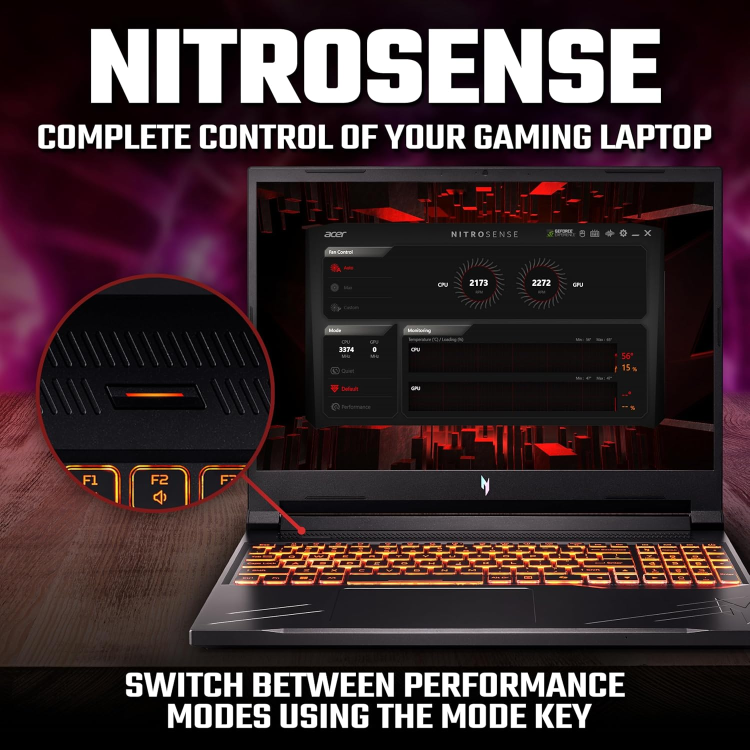 Refurbished Acer Nitro V 16 ANV16-41 AMD Ryzen 5 16GB RAM 512GB SSD RTX 4050 16 Inch 165Hz Windows 11 Gaming Laptop