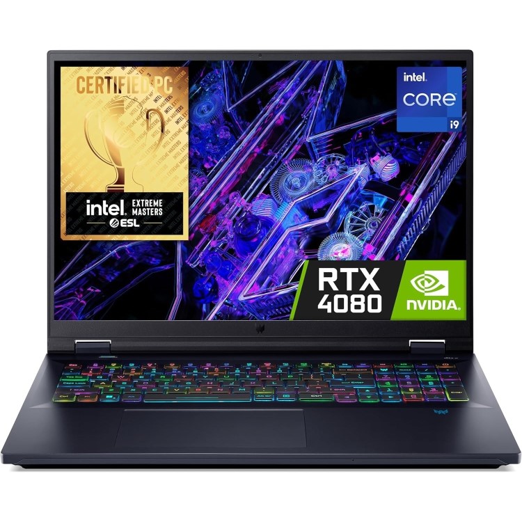 Refurbished Acer Predator Helios 18 Intel Core i9 32GB RAM 2TB SSD RTX 4080 18 Inch Windows 11 Laptop