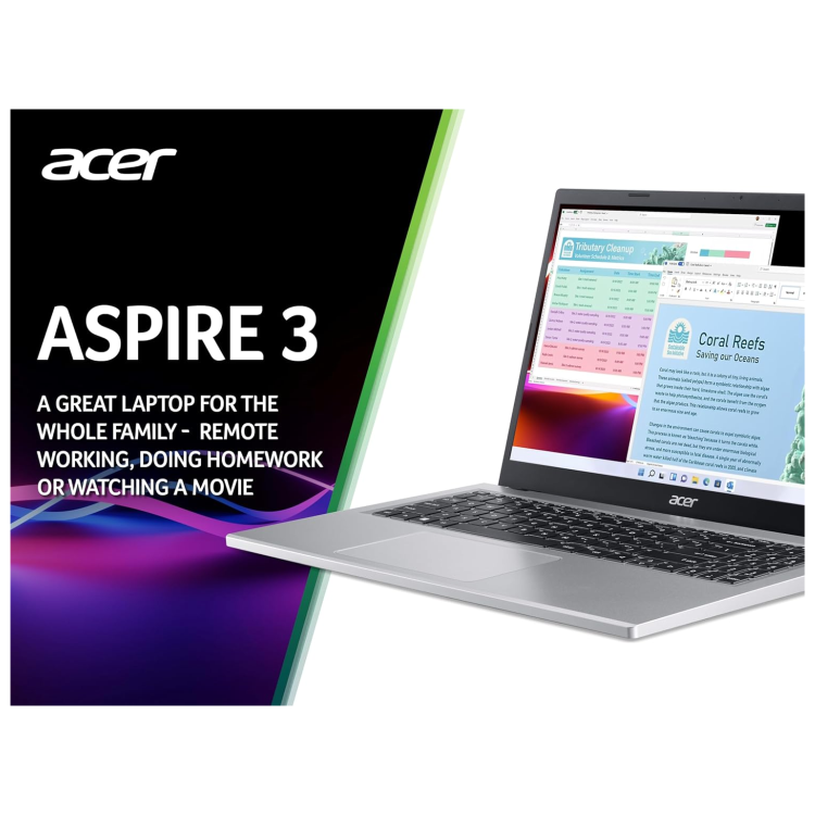 Refurbished Acer Aspire 3 A315-510P Intel Core i3 8GB RAM 256GB SSD 15.6 Inch Windows 11 Laptop