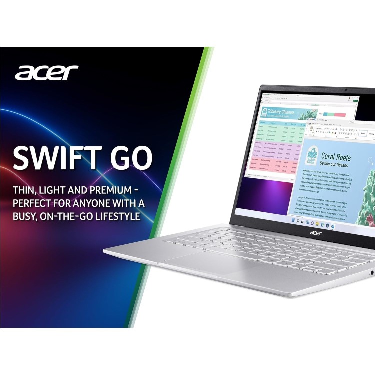 Refurbished Acer Swift Go AMD Ryzen 5 7530U 8GB 512GB SSD 14 Inch Windows 11 Laptop