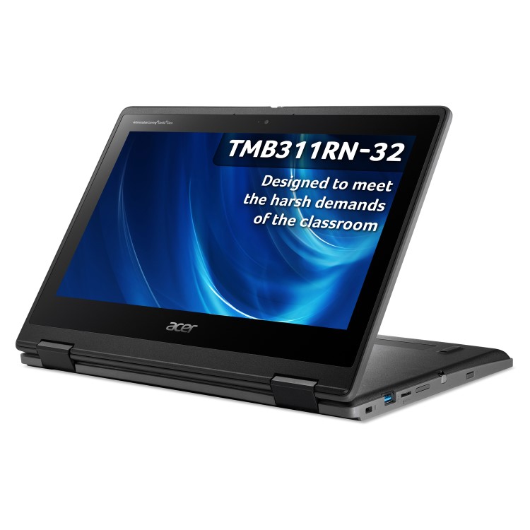 Refurbished Acer TravelMate Intel Celeron N5100 4GB RAM 128GB SSD 11.6 Inch Touchscreen Windows 11 Professional Laptop