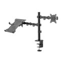 A1/OEM-HYBRID Box Opened electriQ Monitor Arm with Laptop Tray
