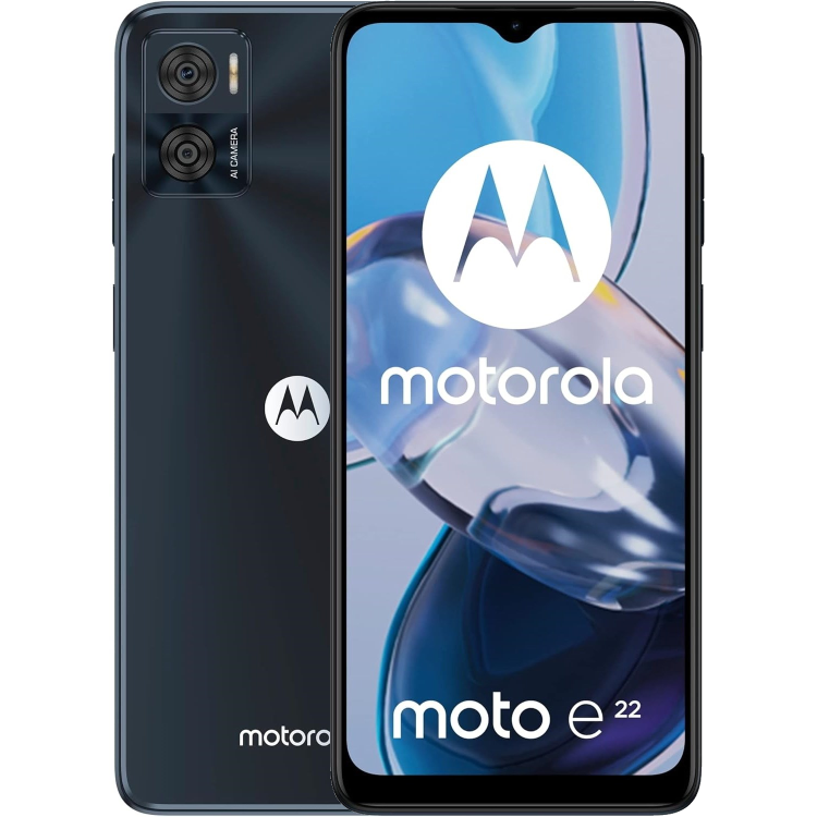 Refurbished Motorola Moto E22 Black 6.5" 64GB 4G Unlocked & SIM Free Smartphone