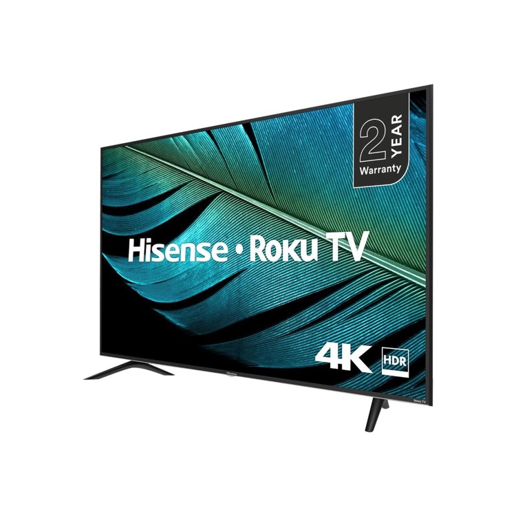 Refurbished Hisense Roku 43" 4K Ultra HD with HDR LED Freeview Smart TV without Stand