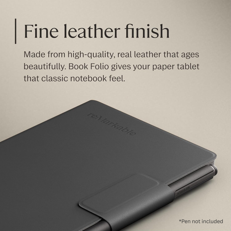 Refurbished ReMarkable 2 Tablet with Pen and Black Leather Case
