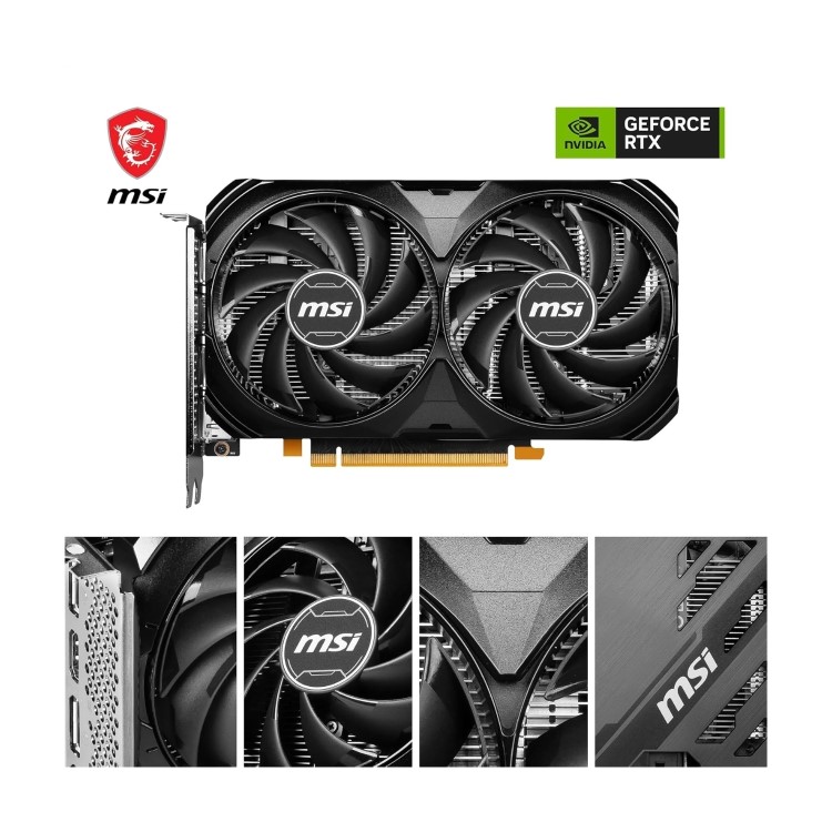 Refurbished MSI GeForce RTX 4060 Ti VENTUS 2X BLACK 16G OC 16GB 2160MHz GDDR6 Graphics Card