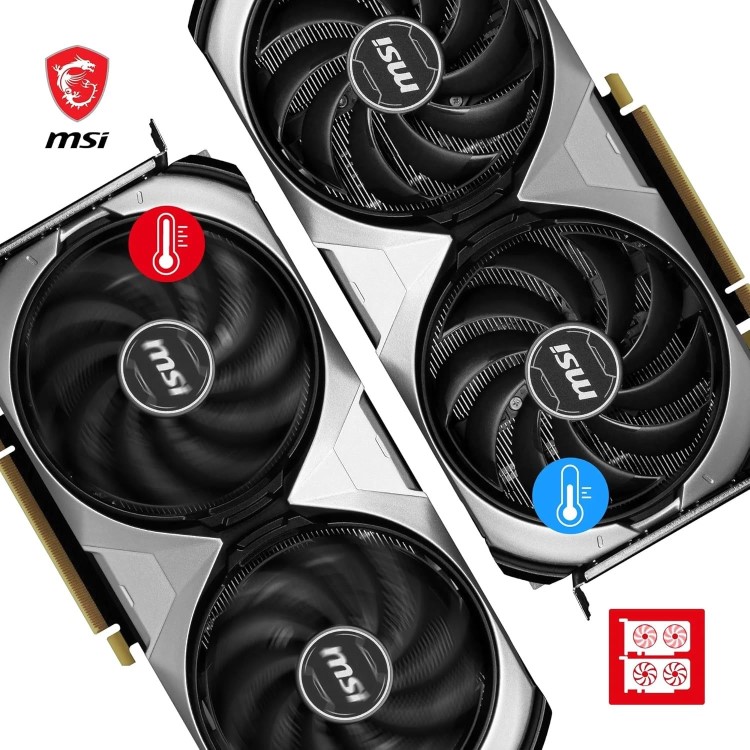 Box Opened MSI GeForce RTX 4070 VENTUS 2X 12G OC GDDR6X Gaming Graphics Card