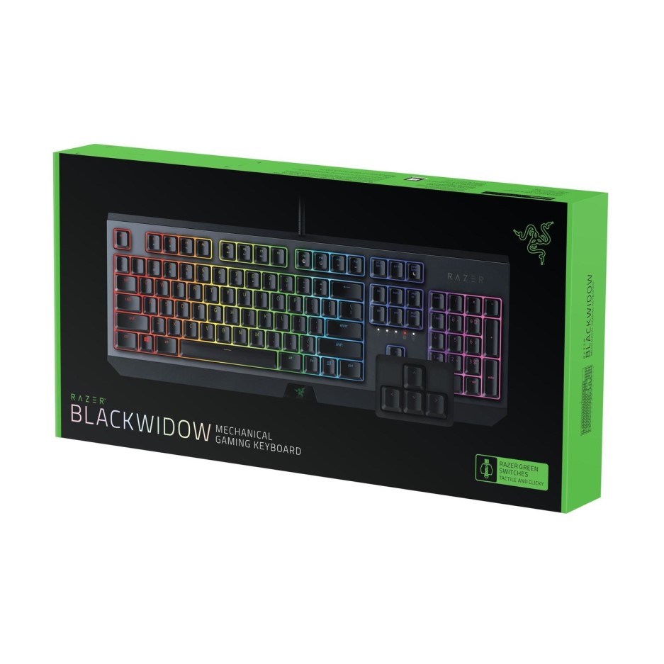 Box Open Razer Blackwidow Keyboard Green Laptops Direct