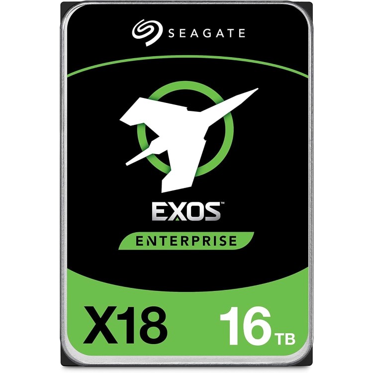Box Opened Seagate Exos X18 16TB SATA 6 Gb/s 3.5 Inch Internal Hard Drive