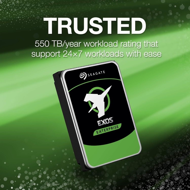 Box Opened Seagate Exos X18 16TB SATA 6 Gb/s 3.5 Inch Internal Hard Drive