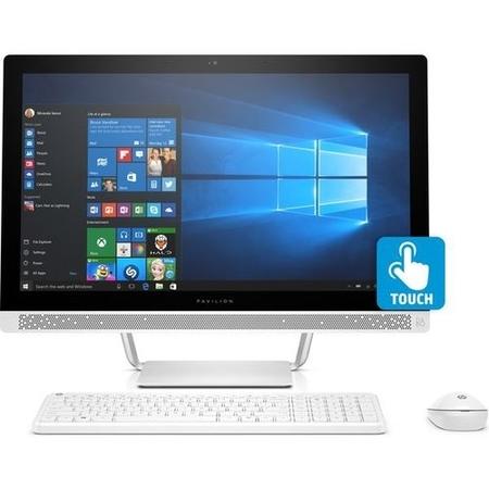 Refurbished HP Pavilion 24-b209na A9-9410 8GB 2TB 23.8" Radeon R5 Graphics Windows 10 Touchscreen All in One PC in White