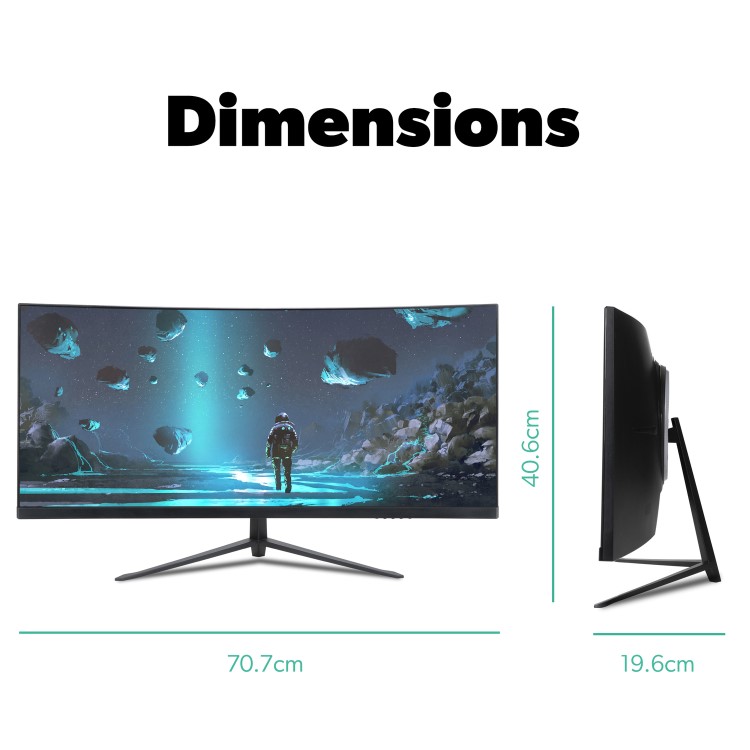 Refurbished electriQ 30" UltraWide FHD HDR 200Hz 1ms Gaming Monitor