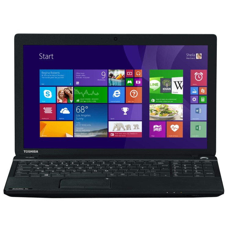 Refurbished Graded A2 Toshiba Satellite C50-B-14Z Celeron N2840 4GB 500GB Windows 8.1 Laptop in Black