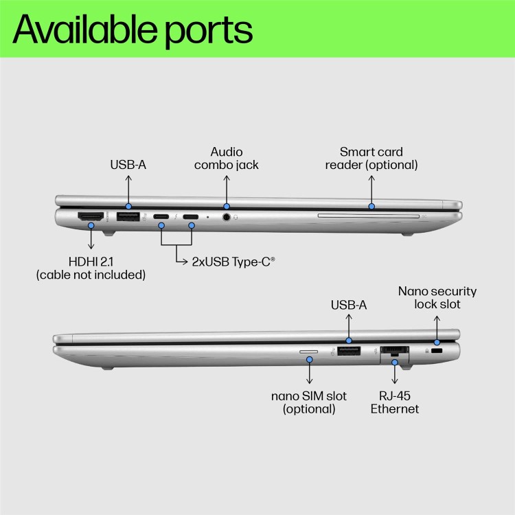 Hewlett Packard HP ProBook 460 G11 Notebook - Intel Core Ultra 5 - 125U / up to 4.3 GHz - Win 11 Pro - Intel Graphics - 16 GB RAM - 512 GB SSD NVMe - 16" IPS 1920 x 1200 - Gigabit Ethernet - Wi-Fi
