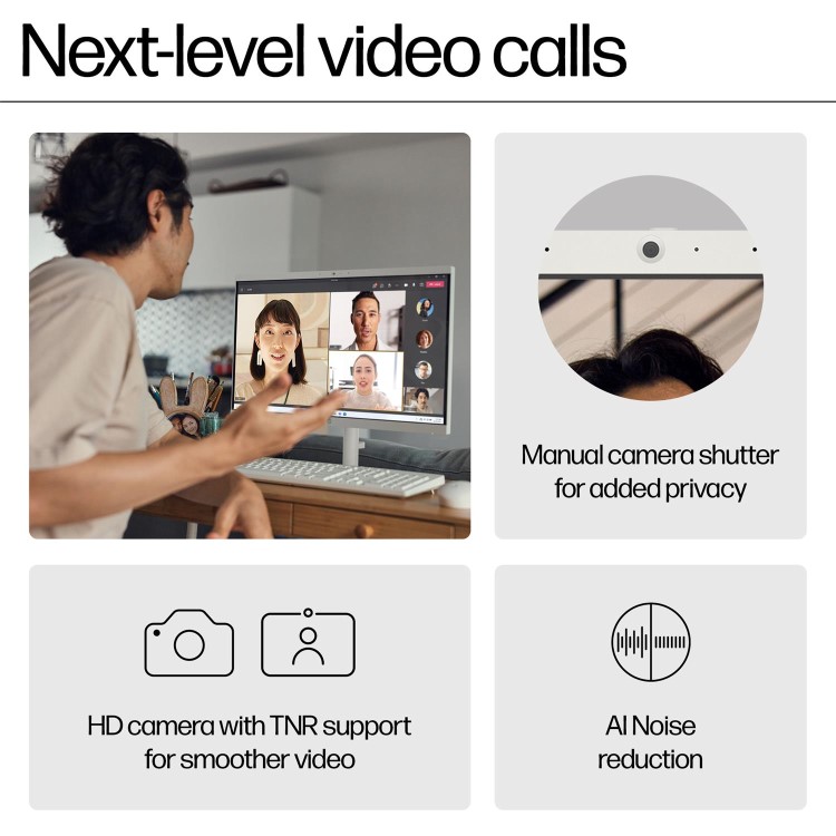 HP 22-dg0007na Intel Celeron N100 8GB RAM 128GB 22 Inch Windows 11 All-in-One PC