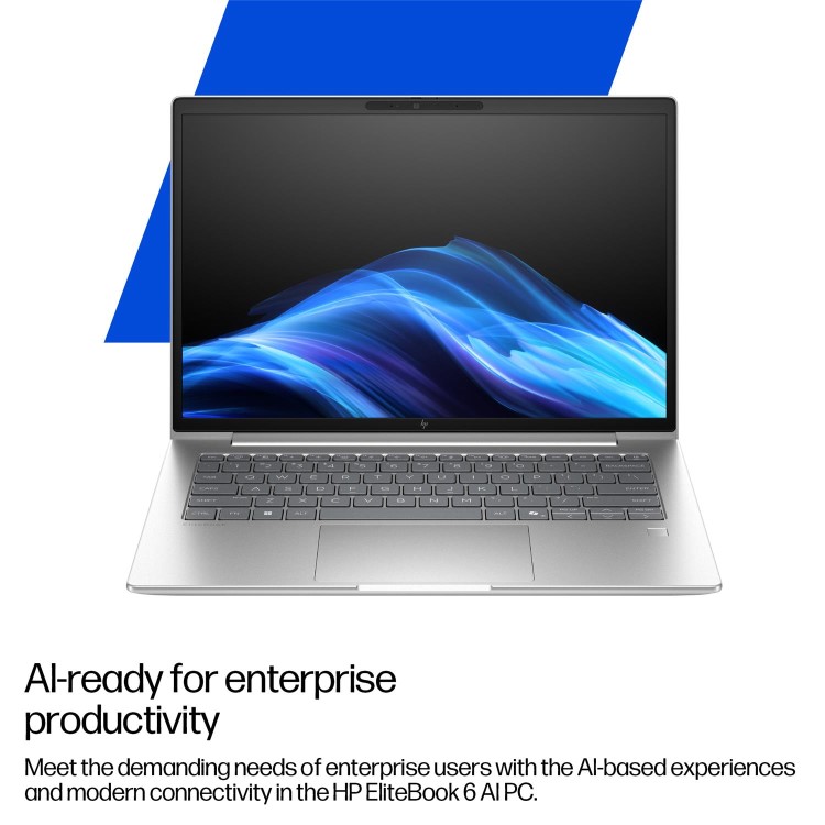 HP EliteBook 6 G1a AI PC AMD Ryzen AI 7 250 WUXGA 16GB DDR5 512GB SSD Wi Fi 7 Windows 11 Pro Silver 14 Inch Laptop