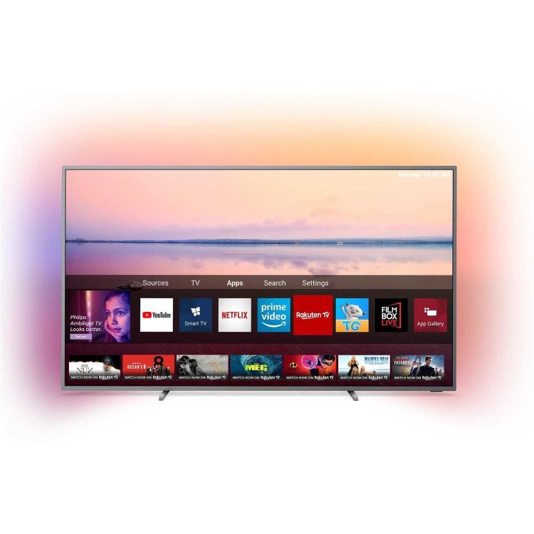 Refurbished Philips Ambilight 75" 4K Ultra HD with HDR LED Freeview Play Smart TV