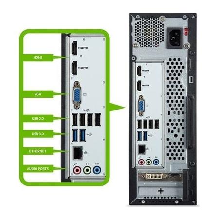 Refurbished Acer XC-885 Core i5-9400 8GB 1TB Windows 10 Desktop - No DVD