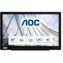 A2/I1601FWUX Refurbished AOC I1601FWUX 15.6" USB-C Powered Portable Monitor