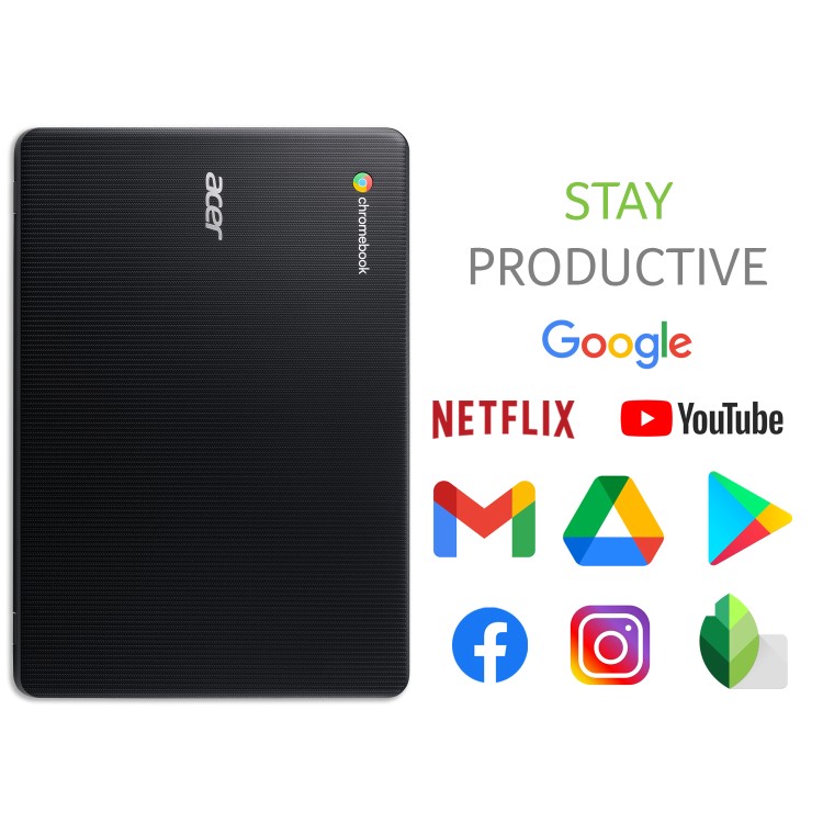 Refurbished Acer 311 C722-K200 MediaTek MT8183 4GB 32GB eMMC 11.6 Inch Chromebook