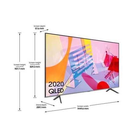 Refurbished Samsung 65" 4K Ultra HD with HDR QLED Freeview HD Smart TV without Stand