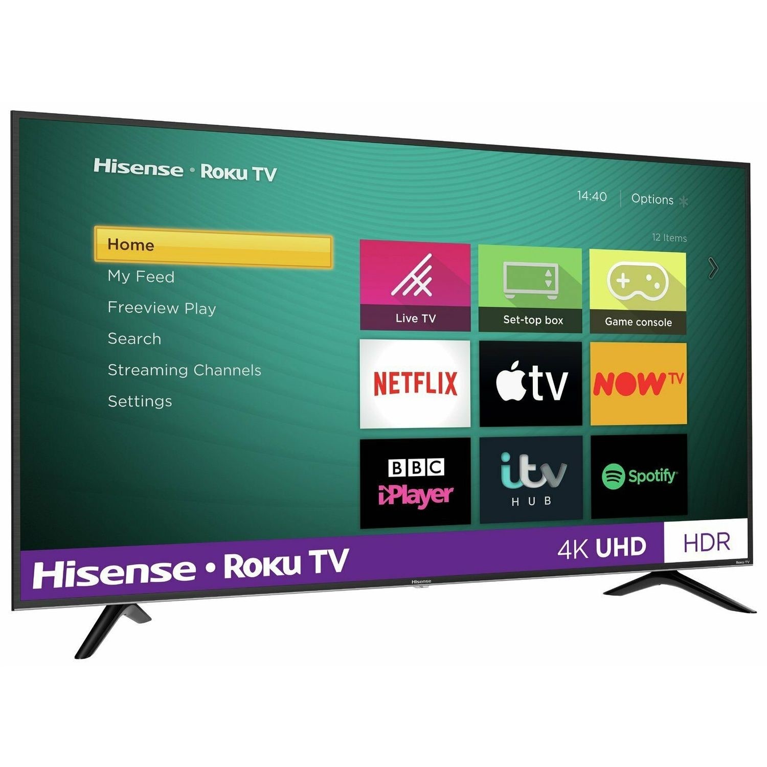 Refurbished Hisense Roku 43" 4K Ultra HD with HDR LED Freeview Play