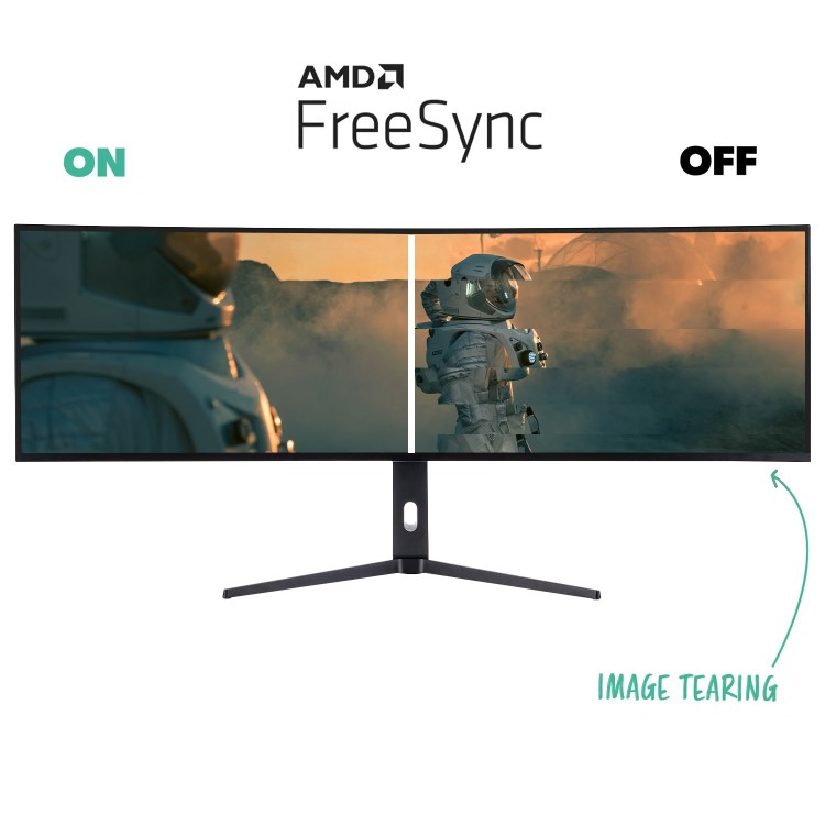 electriQ 49" IPS 5K DQHD 144Hz 1ms Super UltraWide Curved Gaming Monitor