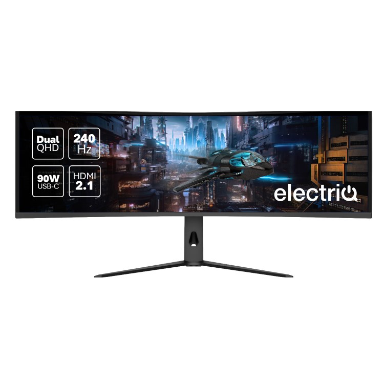 electriQ 49'' VA Dual QHD 240Hz HDR400 UltraWide Curved USB-C Gaming Monitor