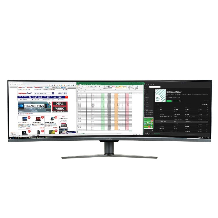 Refurbished electriQ 49" VA QLED Super UltraWide 144Hz FreeSync Curved Monitor