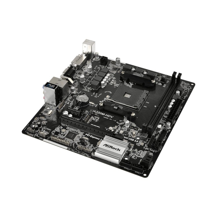 Asrock A320M-HDV AMD A320 AM4 Micro ATX 2 DDR4 VGA DVI HDMI M.2 RAID