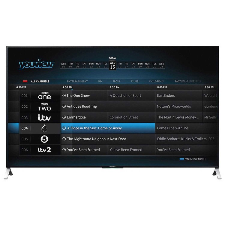 Refurbished Sony 65" 3D 4K Ultra HD with HDR LED Freeview HD Smart TV without Stand