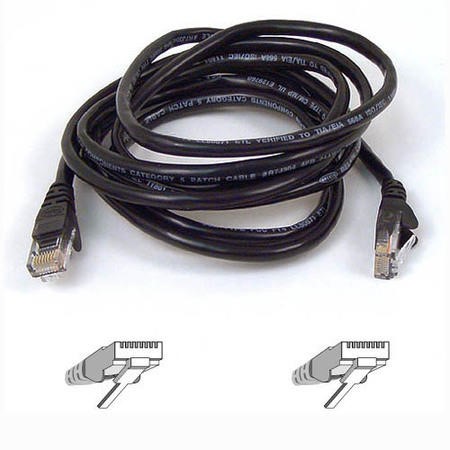 Black NUOVO 3 m Belkin Belkin A3L980b03M-BLKS Cat6 Snagless UTP Patch Cable 