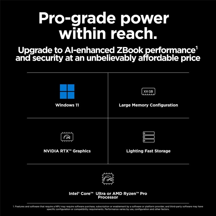 HP ZBook Power G11 Intel Core Ultra 9 185H 32GB RAM 1TB SSD NVIDIA RTX 3000 Ada 16 Inch Windows 11 Pro Laptop