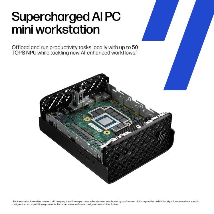 Z2 Mini G1a Workstation Desktop PC, Windows 11 Pro, AMD Ryzen™ AI Max PRO, 32GB RAM, 1TB SSD