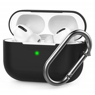 AirPods Pro Silicone Case w/Carabiner Clip - Black