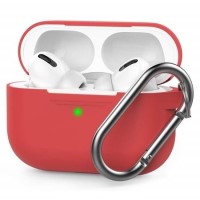 AirPods Pro Silicone Case w/Carabiner Clip - Red AirPods Pro Silicone Case w/Carabiner Clip - Red