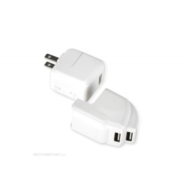 Dual USB adapter for Apple iPAD wall plug