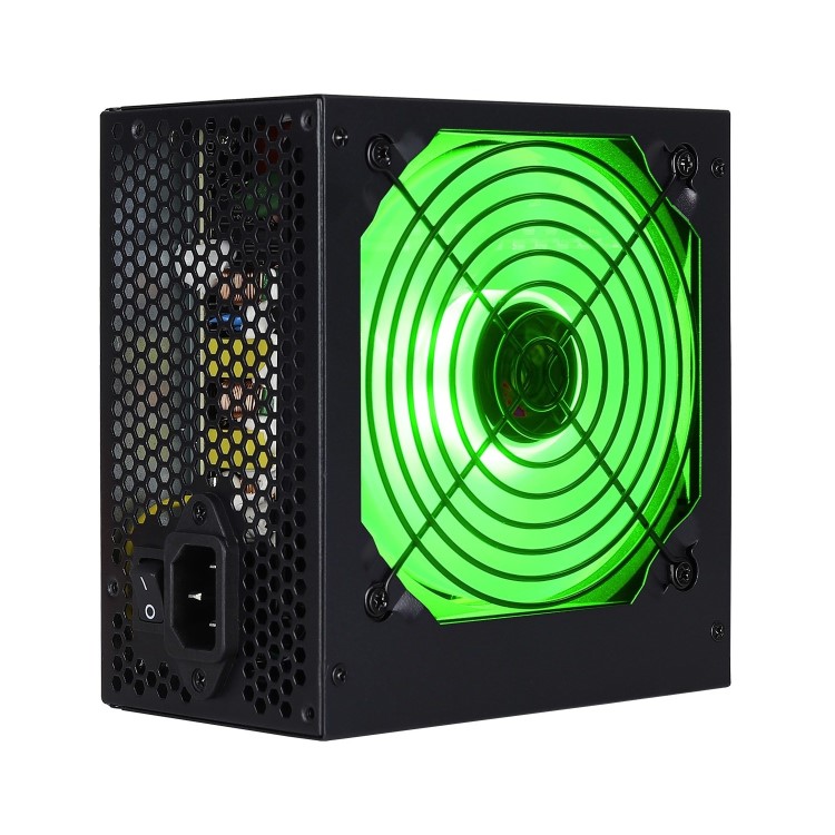 Aerocool Integrator 600W RGB PSU 12cm Black Fan Active PFC TW Caps UK Cable