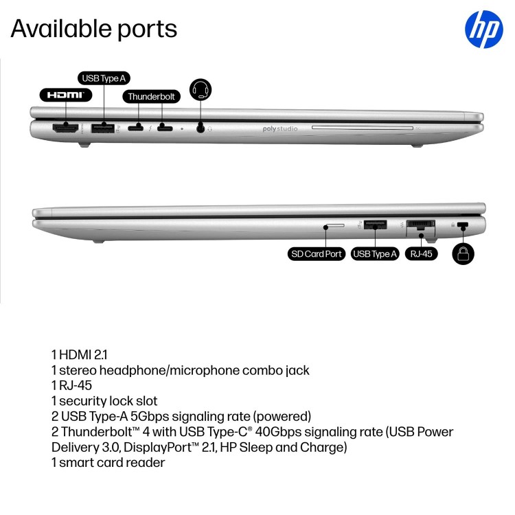 EliteBook 6 G1i 16 inch Notebook AI PC, 16", Windows 11 Pro, Intel Core™ Ultra 7, 16GB RAM, 512GB SSD, WUXGA
