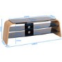 Alphason ADSP1200-LO Spectrum TV Stand for up to 55" TVs - Light Oak
