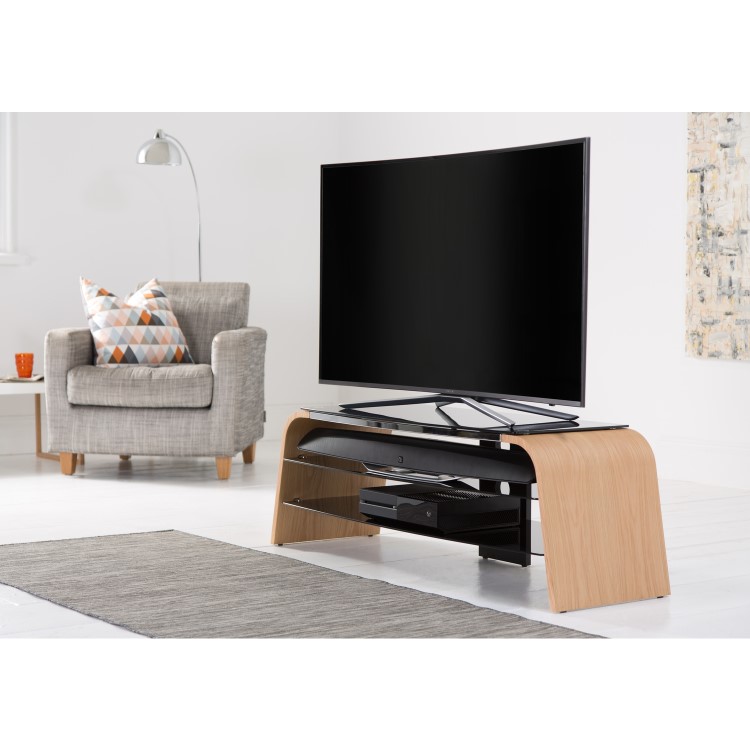Alphason ADSP1400-LO Spectrum TV Stand for up to 65" TVs - Light Oak