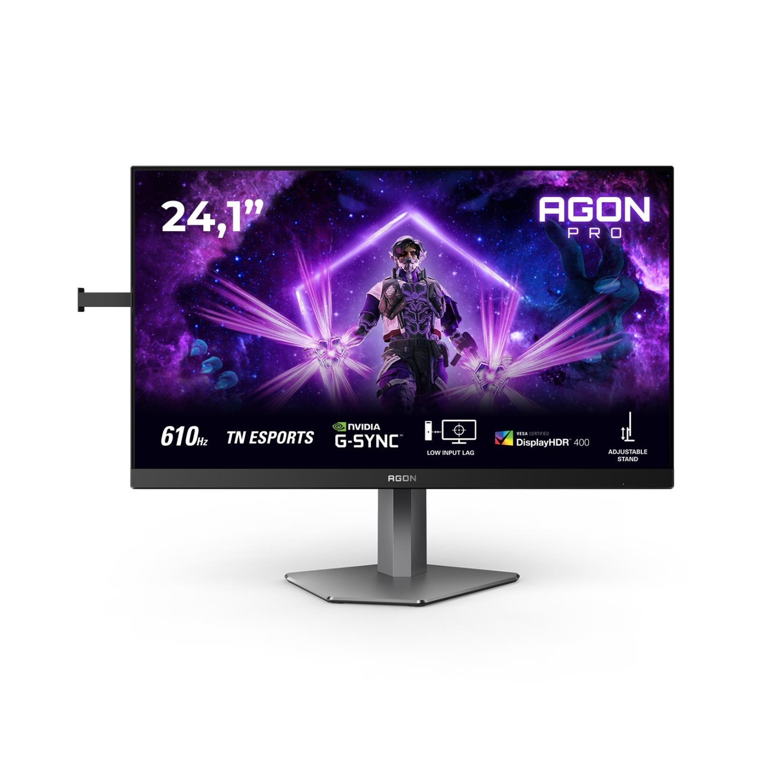 AOC Agon Pro Ag246fk6 24 Ultra-Fast Tn Full Hd 610Hz 0.5Ms Esports Gaming Monitor Black, Grey, Laptops Direct - AG246FK6