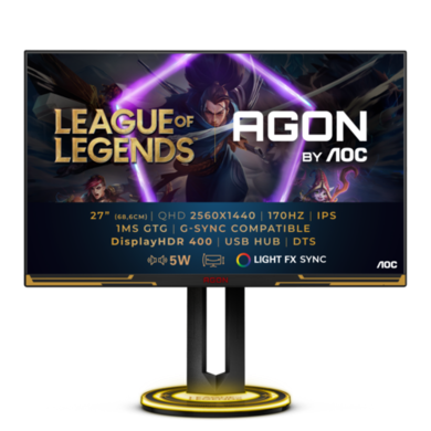 AOC AGON AG275QXL League of Legends 27" QHD IPS 170Hz HDR Gaming Monitor