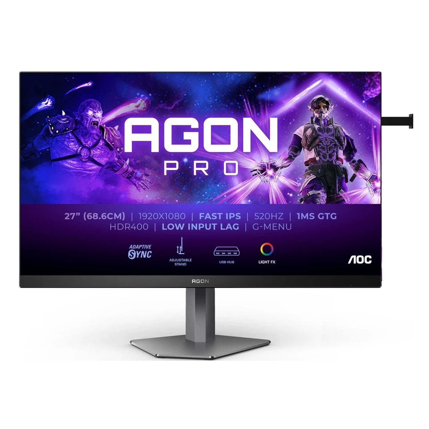 AOC AGON AG276FK 27 IPS Full HD 520Hz 0.5ms Height Adjustable Gaming Monitor
