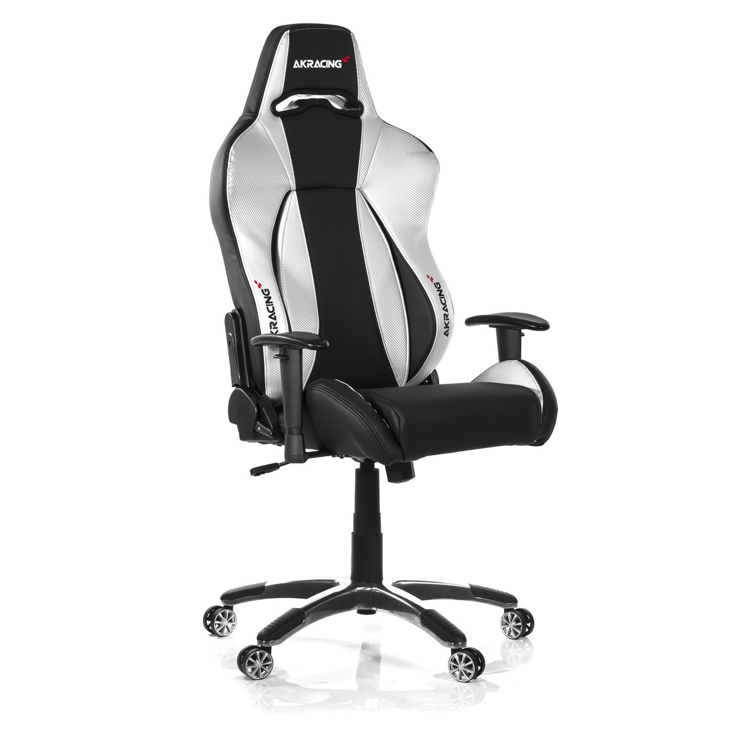 AK Racing K7002 Premium Gaming Chair - Black/Silver - Laptops Direct